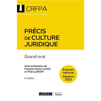 Précis de culture juridique - CRFPA - Examen national Session 2022