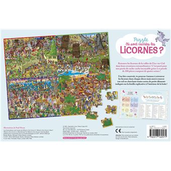 Puzzle Où sont cachées les licornes ? - 200 pièces