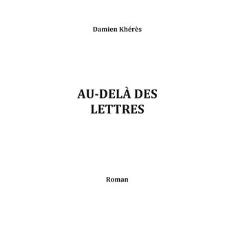 Au-delà des lettres