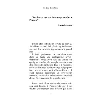 Au-delà des lettres