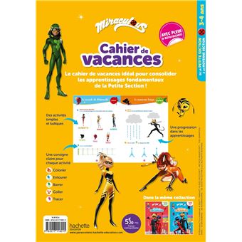 Miraculous - De la Petite à la Moyenne section - Cahier de vacances 2022