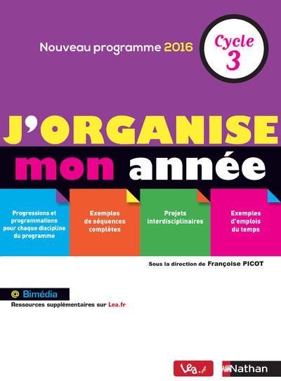 J'organise mon année Cycle 3