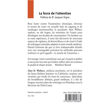 La force de l'attention - 10 étapes pour développer nos facultés de concentration