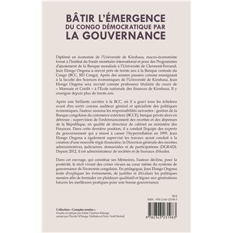 Bâtir l'émergence du Congo démocratique par la gouvernance