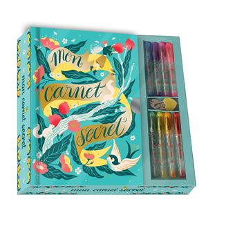 Les ateliers de Manon Bucciarelli - Mon carnet secret - coffret avec 8 mini feutres pailletés