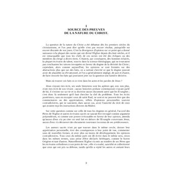 Étude sur la nature du Christ