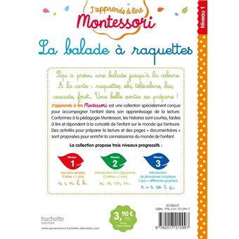 J'apprends à lire Montessori - CP niveau 1 : La balade à raquettes