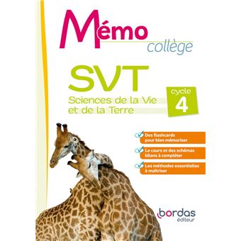 Mémo Collège SVT Cycle 4 2022 livret