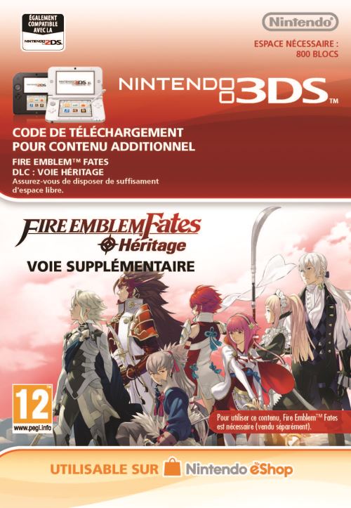 Code de téléchargement Fire Emblem Fates Héritage Nintendo 3DS