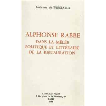 Alphonse Rabbe dans la mêlée politique et littéraire de la Restauration