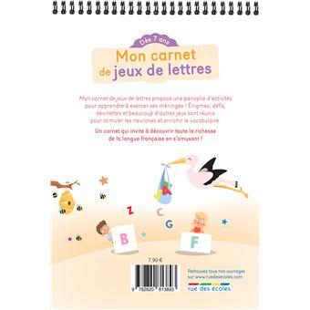 Mon carnet de jeux de lettres
