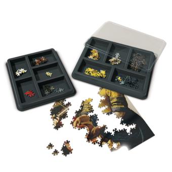 Educa - Organisateur de Puzzle 6 Plateaux Empilables | Trie Les Pièces par Couleur ou par Forme | Accessoire Puzzle Passion (19577
