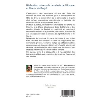 Déclaration universelle des droits de l'Homme et Charte de Banjul