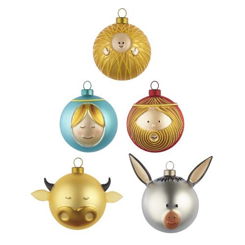 Set de 5 boules de Noël Crèche Alessi Achat & prix fnac