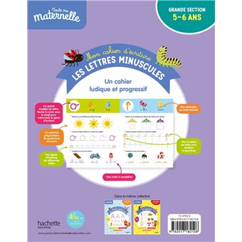 Toute ma maternelle - Mon cahier d'écriture : les lettres minuscules