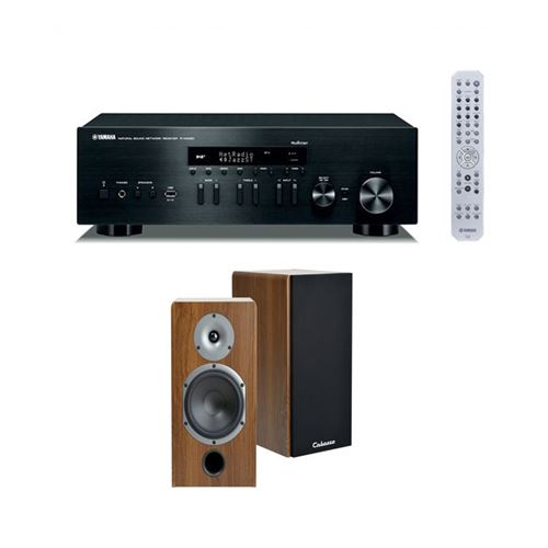 Amplificateur Yamaha MusicCast RN402 Noir + Enceinte compactes Cabasse Antigua MT32 Black Satin Vendue par paire