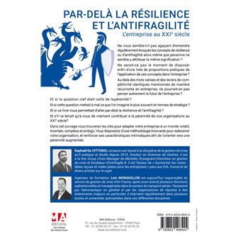 Par dela la resilience et l'antifragilite