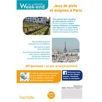 Guide Un Grand Week-end Jeux de piste et énigmes à Paris