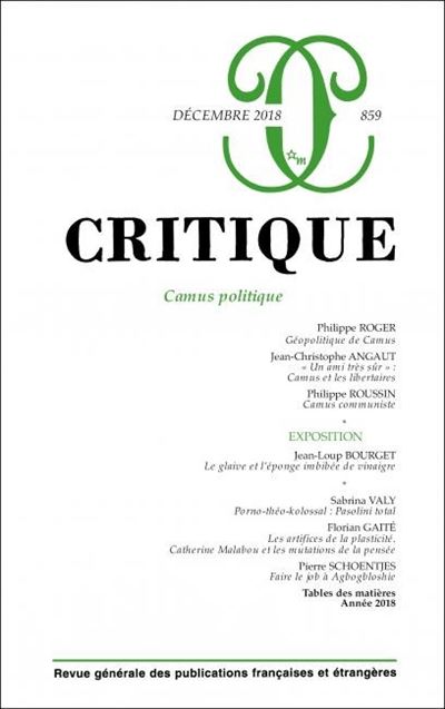 Critique -  Collectif - broché