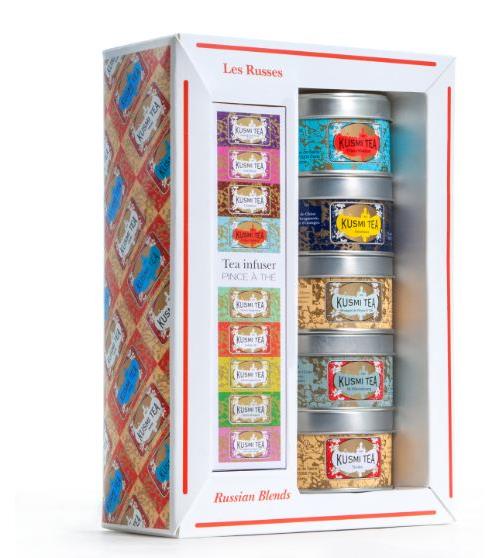 Coffret de 5 Thés Kusmi Tea Les Russes + Infuseur