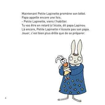 Petite Lapinette est à l'heure à l'école