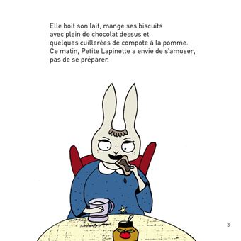 Petite Lapinette est à l'heure à l'école