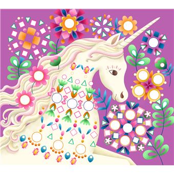 Strass et mosaiques licornes - mini boîte avec accessoires