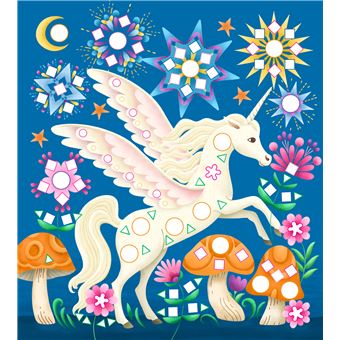 Strass et mosaiques licornes - mini boîte avec accessoires