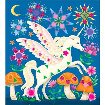 Strass et mosaiques licornes - mini boîte avec accessoires