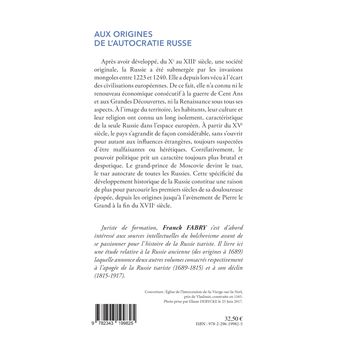 Aux origines de l'autocratie russe