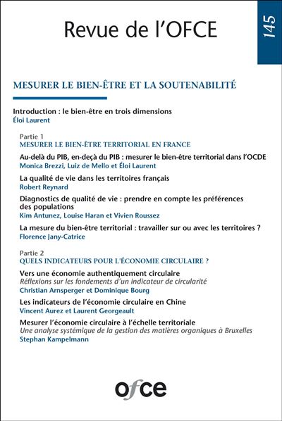 N° 145 : mesurer le bien-être et la soutenabilité