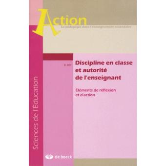 Discipline en classe et autorité de l'enseignant Eléments de réflexion ...