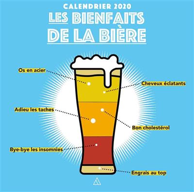 Calendrier mural + stickers  - Bienfaits de la bière