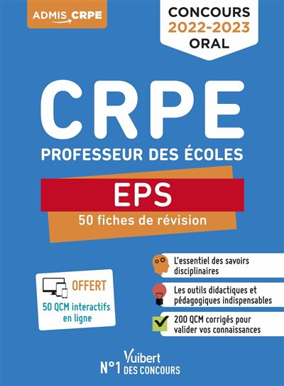 CRPE - Concours Professeur des écoles - EPS - 50 fiches de remise à niveau - Marc Loison - broché