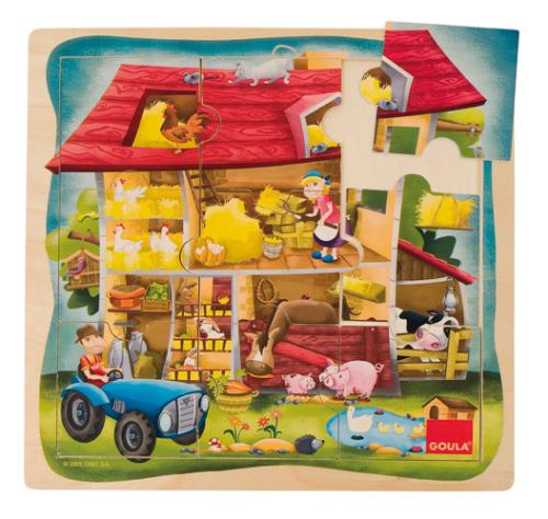 Puzzle Ferme 9 pièces Goula