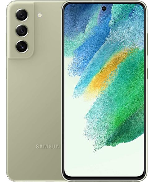 Samsung Galaxy S21 FE 5G - 5G smartphone - double SIM - RAM 6 Go / Mémoire interne 128 Go - écran OEL - 6.4 - 2340 x 1080 pixels (120 Hz) - 3 x caméras arrière 12 MP. 12 MP. 8 MP - front camera 32 MP - olive