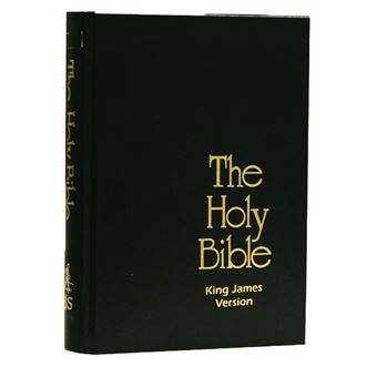 Bible KJV anglais, rigide, noire, compacte