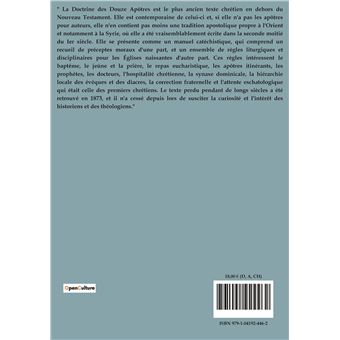 La didache ou l'enseignement des douze apôtres