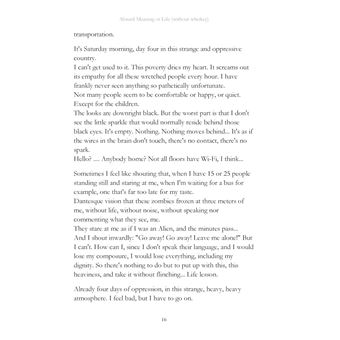 Absurd meaning of life (without whiskey)