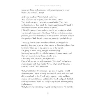 Absurd meaning of life (without whiskey)