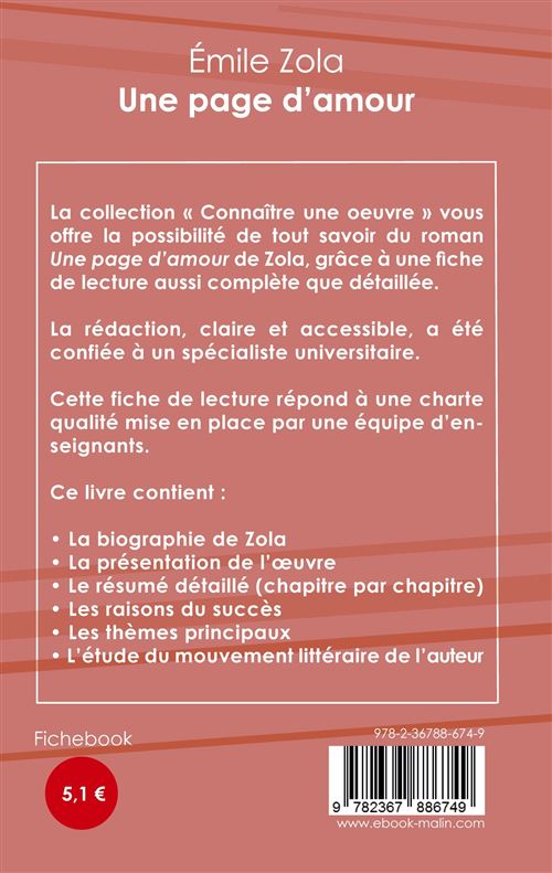 Fiche De Lecture Une Page D Amour De Emile Zola Analyse Litteraire De Reference Et Resume Complet Analyse Litteraire De Reference Et Resume Complet Broche Emile Zola Achat Livre Fnac