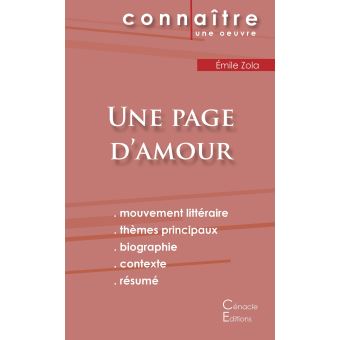 Fiche De Lecture Une Page D Amour De Emile Zola Analyse Litteraire De Reference Et Resume Complet Analyse Litteraire De Reference Et Resume Complet Broche Emile Zola Achat Livre Fnac