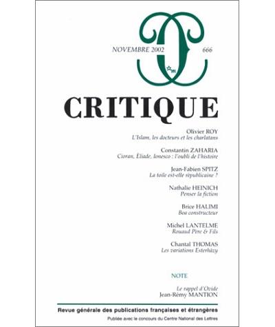 Revue critique 666