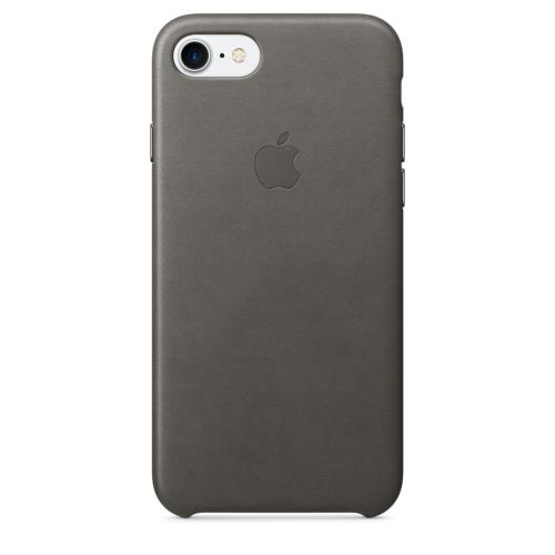 Coque en cuir Apple pour iPhone 7 Gris orage