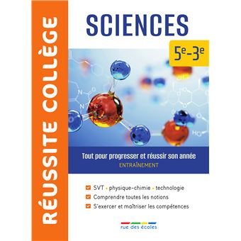 Réussite collège sciences 5e-3e