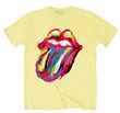 T-Shirt Unisex The Rolling Stones 60 Brushstroke Tongue Jaune