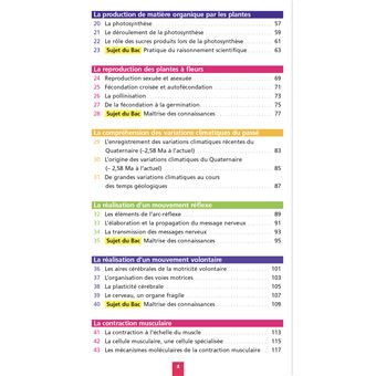 Objectif BAC Fiches détachables Spécialité SVT tle