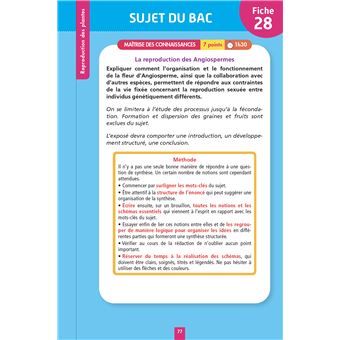 Objectif BAC Fiches détachables Spécialité SVT tle
