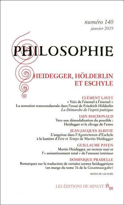 Heiddeger, Holderlin, Eschyle