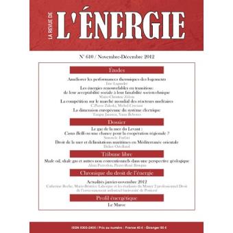 Nouvelle revue de l'energie 610 - novemb re deembre 2013